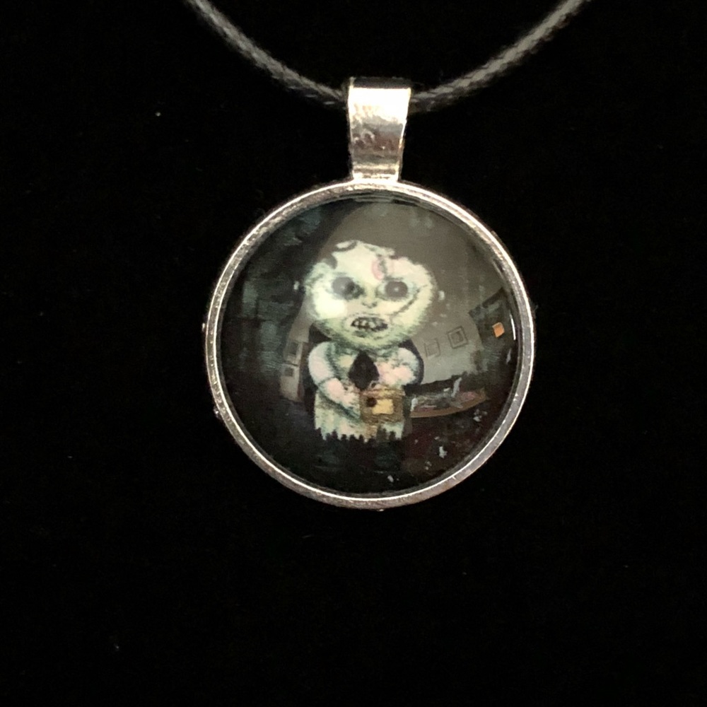 Leatherface inspired charm and necklace